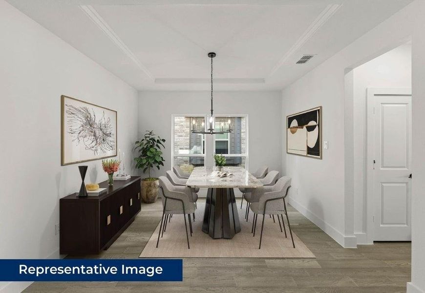 Furnished interior view inside a new home in Valencia on The Lake, Little Elm (Image 7).