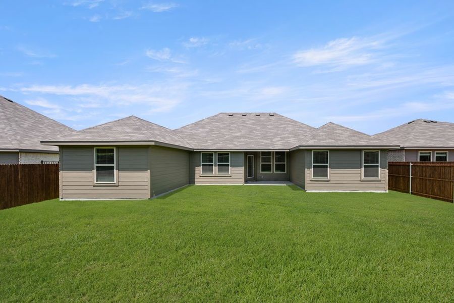 Representative exterior photo of a completed home built from the Alderbury II by Impression Homes in Mountain Valley, Burleson, TX (Image 25). Representative exterior photo of a completed home built from the Alderbury II by Impression Homes in Mountain Valley, Burleson, TX (Image 25).