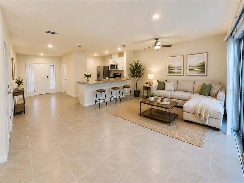Furnished interior view inside a new home in Rivers Edge, Edgewater (Image 10).