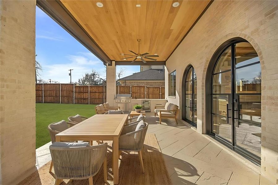 Exterior details and patio area of a home in , Dallas (Image 25).