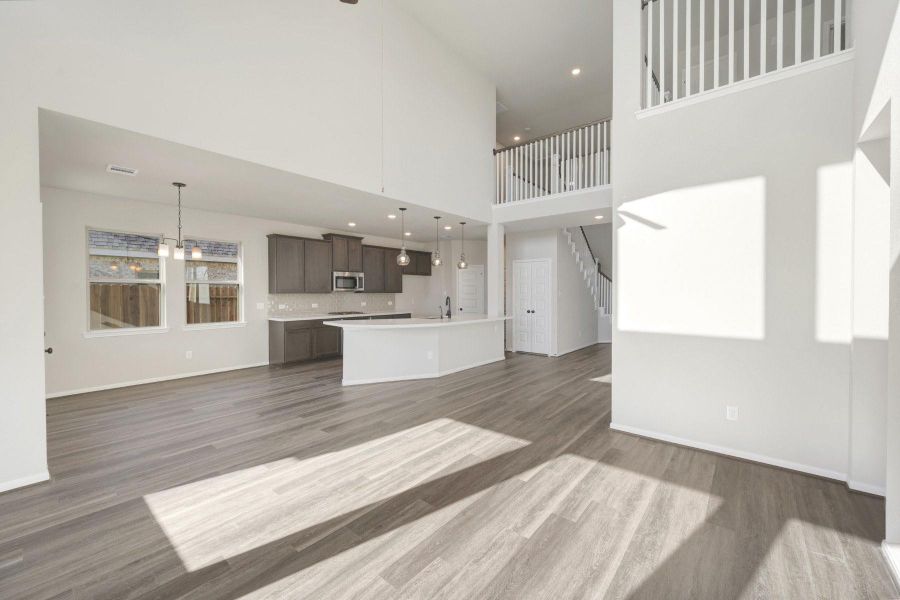 Open great room with high ceilings Open great room with high ceilings