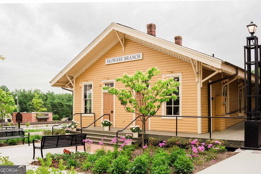 Front exterior of a new home in Ponderosa Farms Manor, Gainesville, GA, highlighting curb appeal (Image 46).
