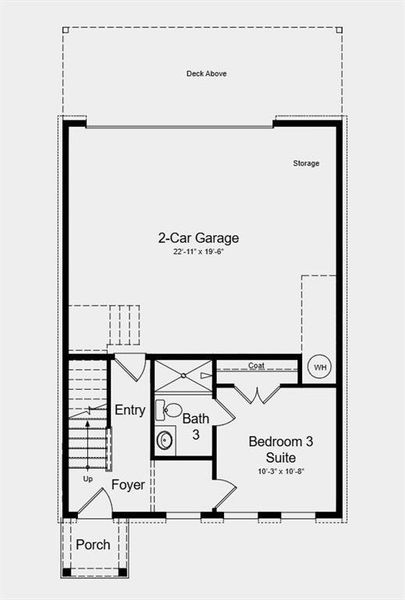 2D floor plan layout of this home in Chandler Run, Tucker, GA (Image 4).