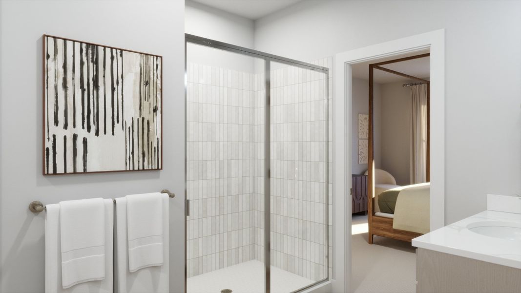Representative furnished interior of a home built from the 4015 by Risewell Homes in Parkton Square, Kyle (Image 12).
