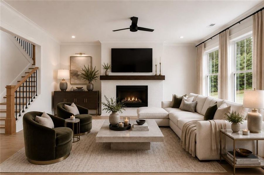 Furnished interior view inside a new home in The Reserve at Knollwood, Canton (Image 5).