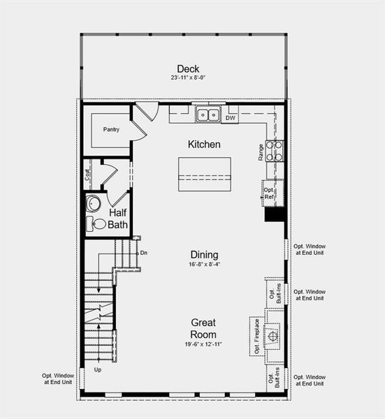 2D floor plan layout of this home in Chandler Run, Tucker, GA (Image 6).