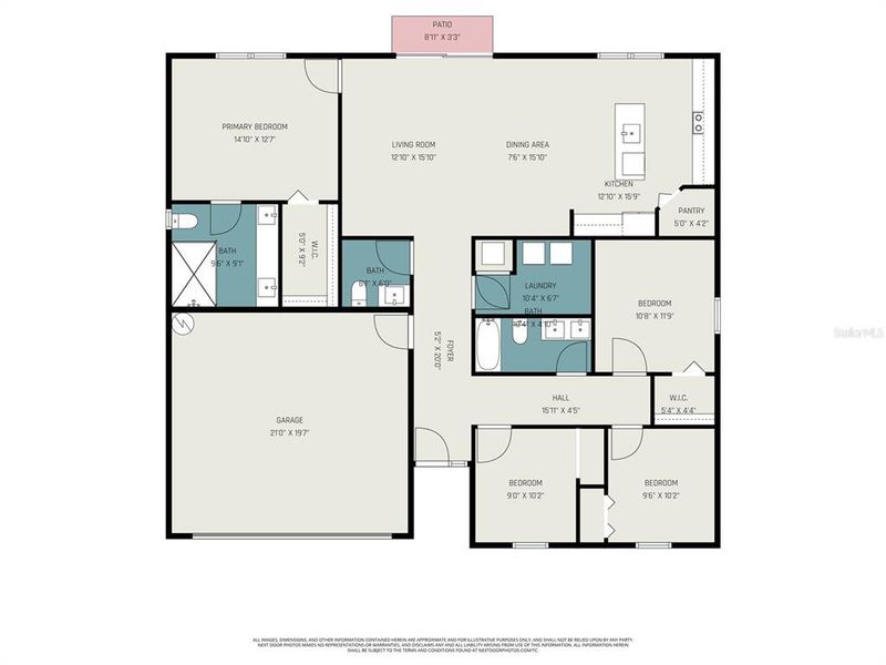 2D floor plan layout of this home in , Cape Coral, FL (Image 4).