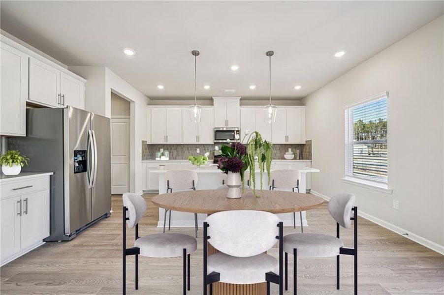 Furnished interior view inside a new home in Parkside at Grayson, Grayson (Image 12).