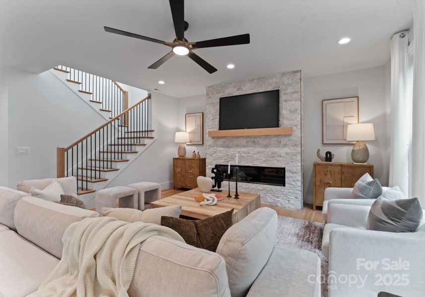 Furnished interior view inside a new home in , Charlotte (Image 33).