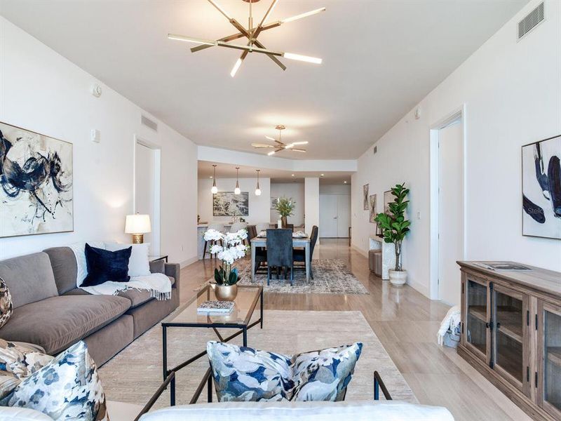 Furnished interior view inside a new home in , Tampa (Image 75).