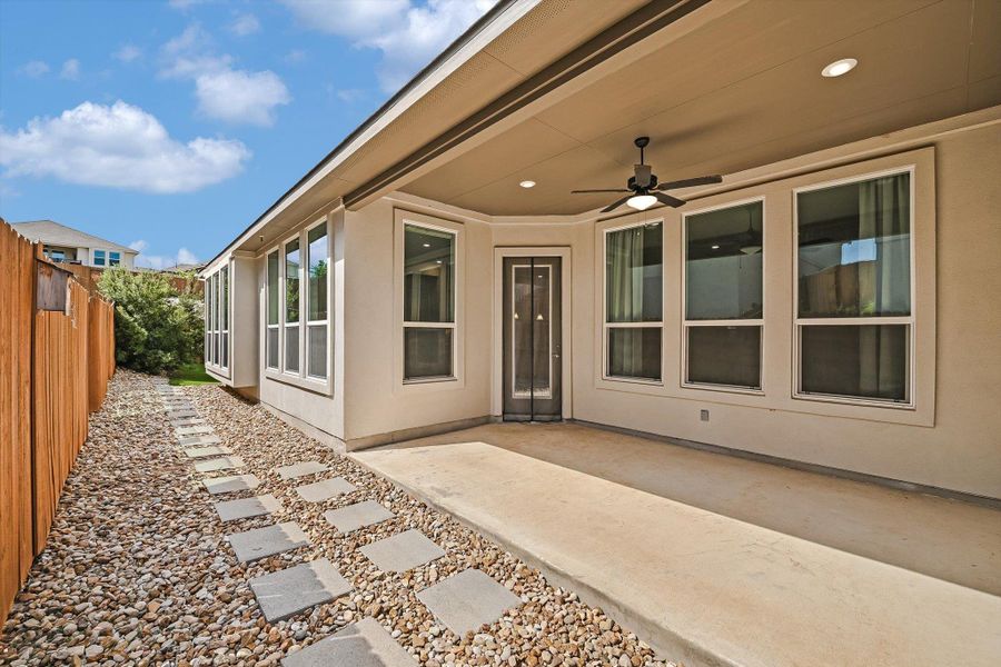View of patio featuring a ceiling fan View of patio featuring a ceiling fan