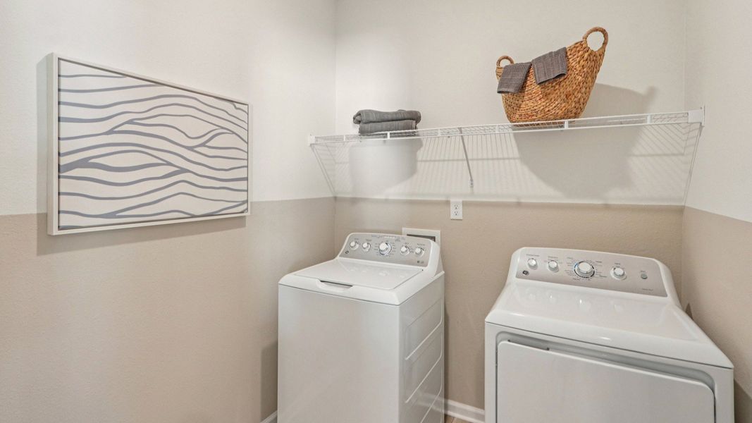 Merritt Floorplan Laundry Room by DRB Homes in the Panther Creek Community, Jacksonville, FL