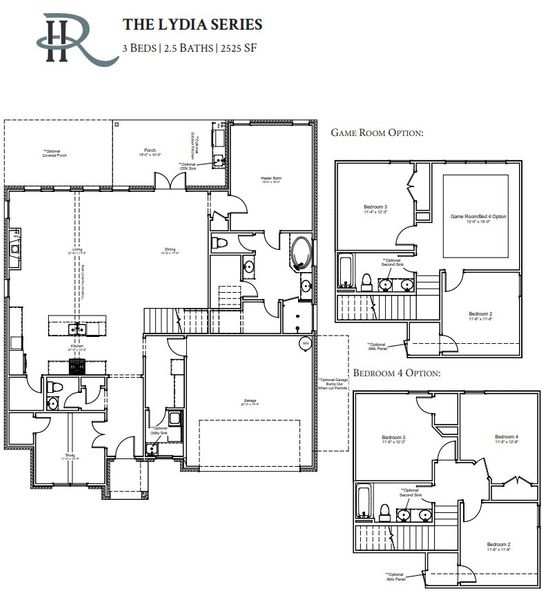 2D floor plan layout for the The Lydia by Reece Homes in Greenbrier, Bryan, TX (Image 3). 2D floor plan layout for the The Lydia by Reece Homes in Greenbrier, Bryan, TX (Image 3).