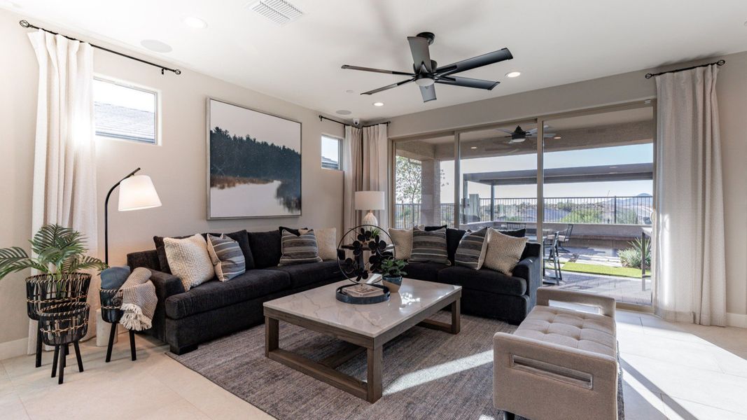 Representative furnished interior of a home built from the Bluebell by DRB Homes in Teravalis, Buckeye (Image 4).