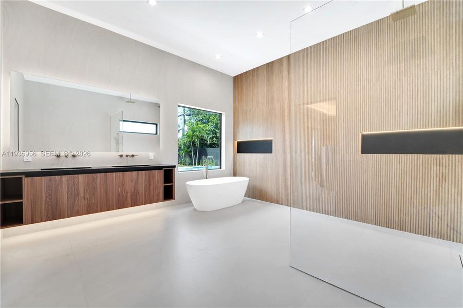 Furnished interior view inside a new home in , Miami (Image 13).