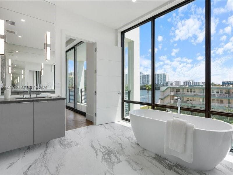 Furnished interior view inside a new home in Koya Bay, North Miami Beach (Image 32).