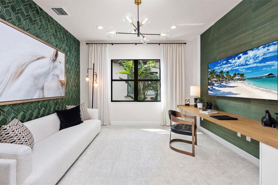 Representative furnished interior of a home built from the Bimini Grande by GL Homes in Valencia Del Mar (55+), Boynton Beach (Image 10).