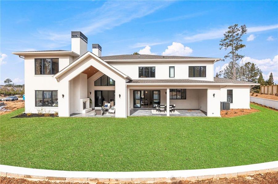 Exterior details and patio area of a home in , Suwanee (Image 35).