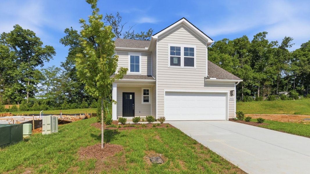 Exterior with 2-car garage