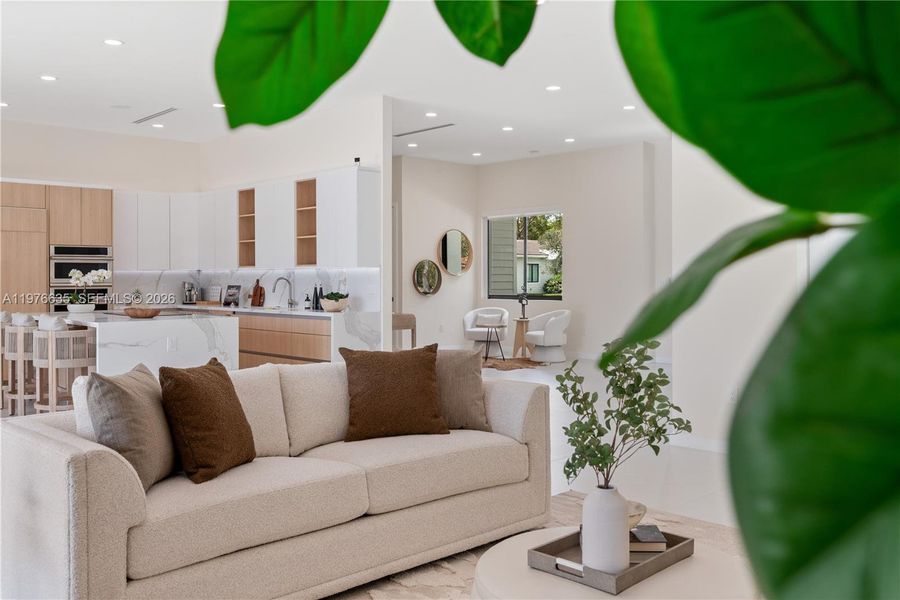 Furnished interior view inside a new home in , Miami (Image 10).