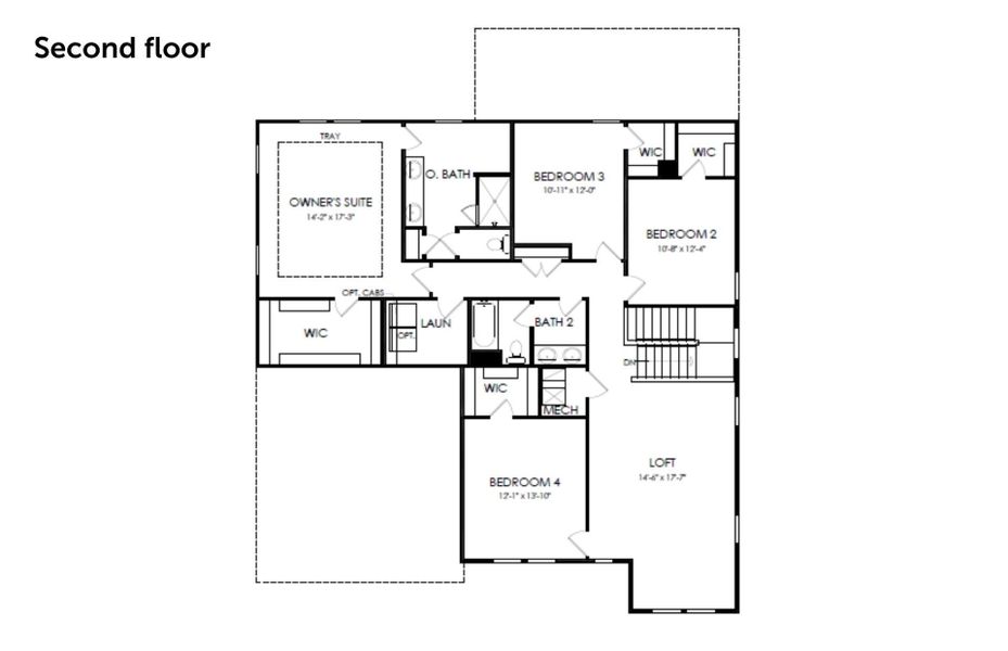 2D floor plan layout for the Norwood by Pulte Homes in Windsor Court, Fayetteville, GA (Image 3). 2D floor plan layout for the Norwood by Pulte Homes in Windsor Court, Fayetteville, GA (Image 3).
