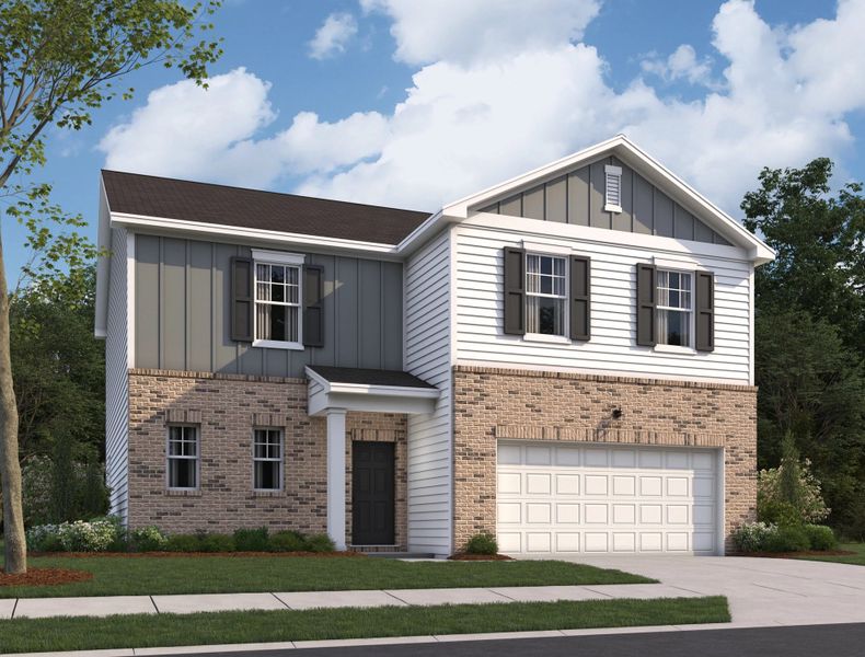 Representative exterior photo of a completed home built from the Splendor by Starlight Homes in The Meadows, Mebane, NC (Image 23). Representative exterior photo of a completed home built from the Splendor by Starlight Homes in The Meadows, Mebane, NC (Image 23).