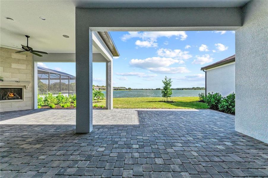 Exterior details and patio area of a home in The Alcove at Waterside, Sarasota (Image 3). Exterior details and patio area of a home in The Alcove at Waterside, Sarasota (Image 3).