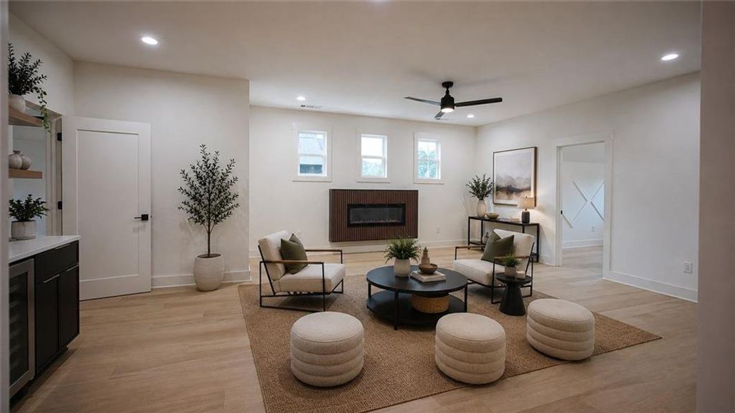 Furnished interior view inside a new home in , Flowery Branch (Image 9).