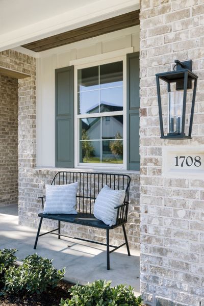 Representative exterior details of a home built from the The Ellen II by Reece Homes in Pebble Creek, College Station (Image 4).