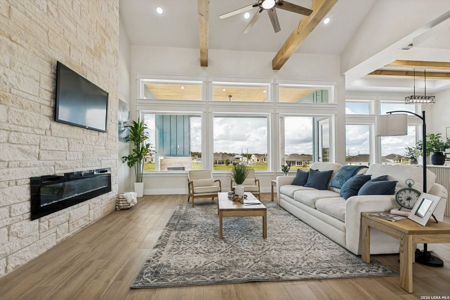 Furnished interior view inside a new home in , La Vernia (Image 14). Furnished interior view inside a new home in , La Vernia (Image 14).