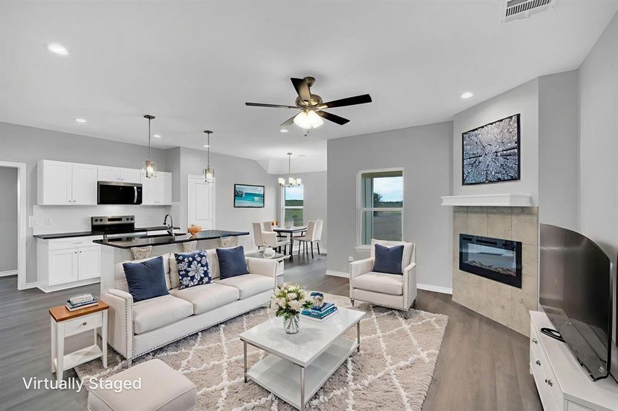 Furnished interior view inside a new home in , Whitney (Image 6).