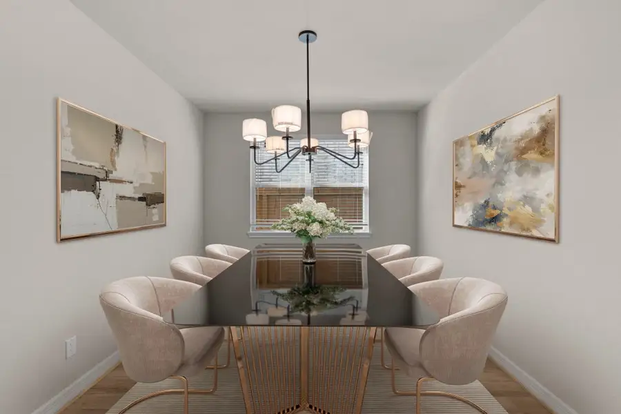 Dining space. Sample product photo. Actual exterior and interior selections may vary by homesite. Photo may be virtually staged.