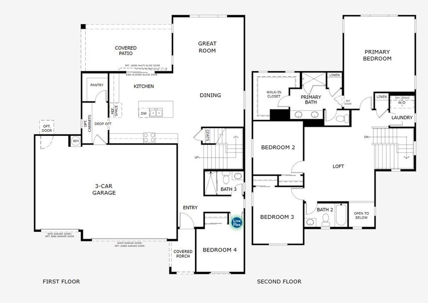 2D floor plan layout of this home in Marlowe, Glendale, AZ (Image 3).