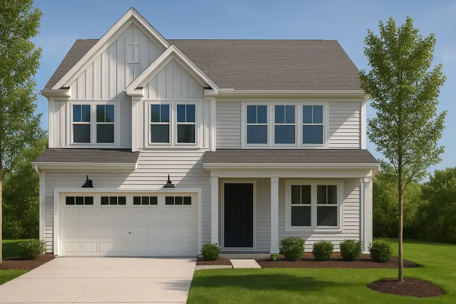 Representative exterior photo of a completed home built from the Mitchell by Acrew Homes in Country Club Creek, Ayden, NC (Image 1).