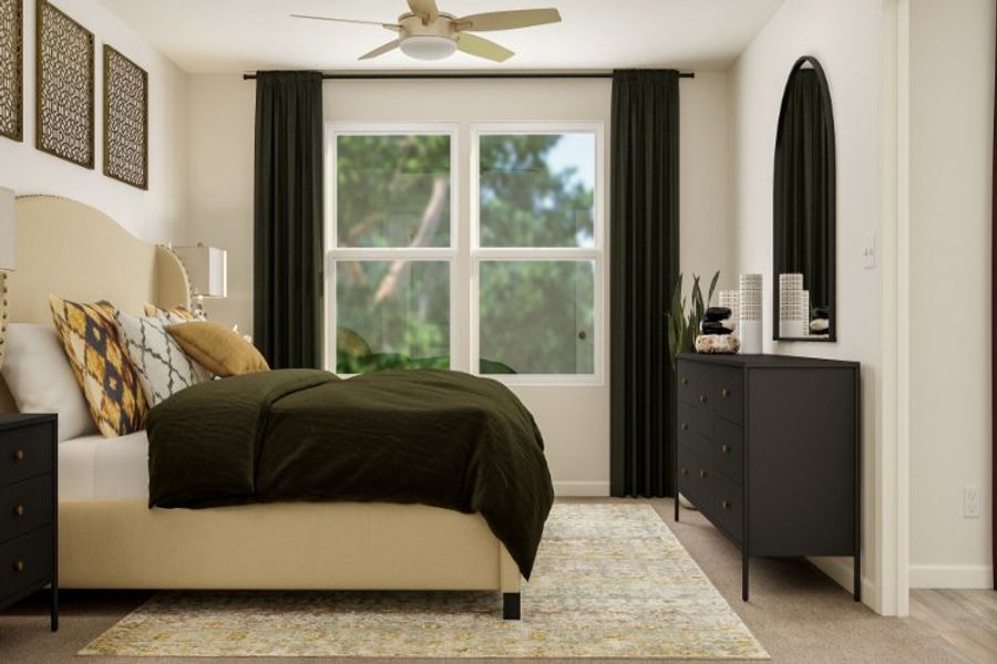 A bedroom with a bed and a window. A bedroom with a bed and a window.