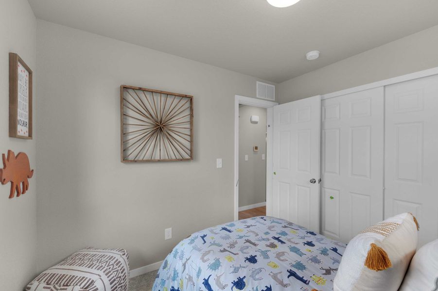 Furnished interior view inside a new home in Banning Lewis Ranch - New Homes Colorado Springs, Colorado Springs (Image 25). Furnished interior view inside a new home in Banning Lewis Ranch - New Homes Colorado Springs, Colorado Springs (Image 25).