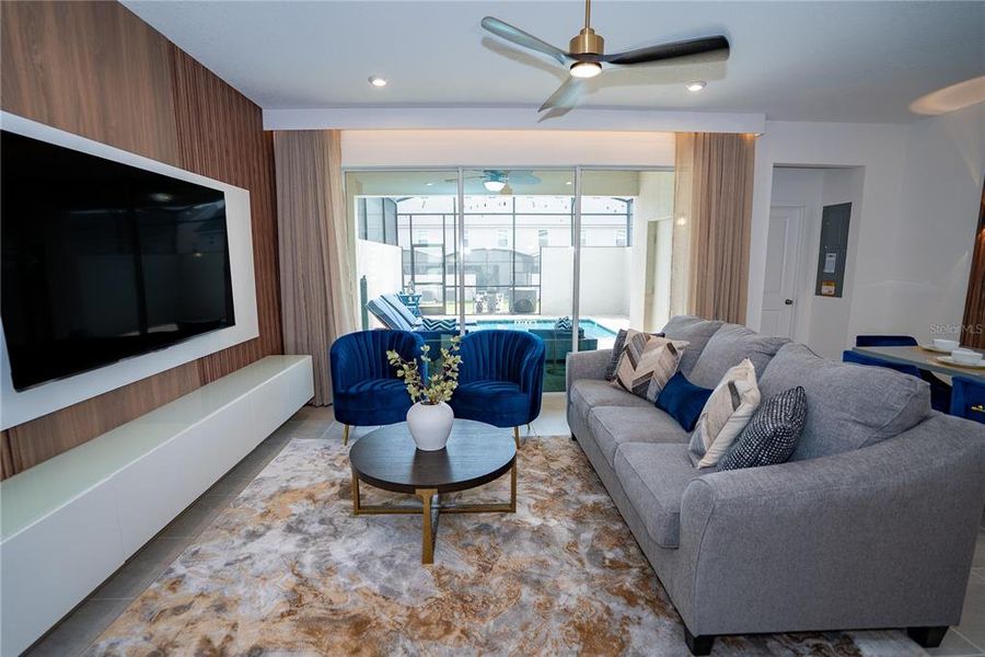 Furnished interior view inside a new home in Solara Resort, Kissimmee (Image 12).