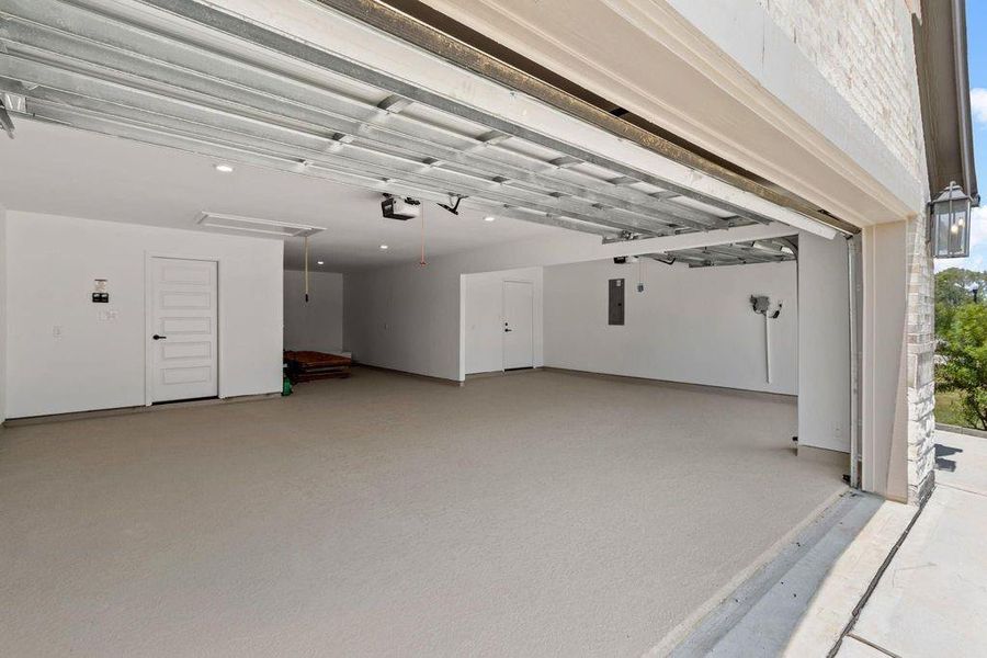 Four Car Garage Partially Insulated