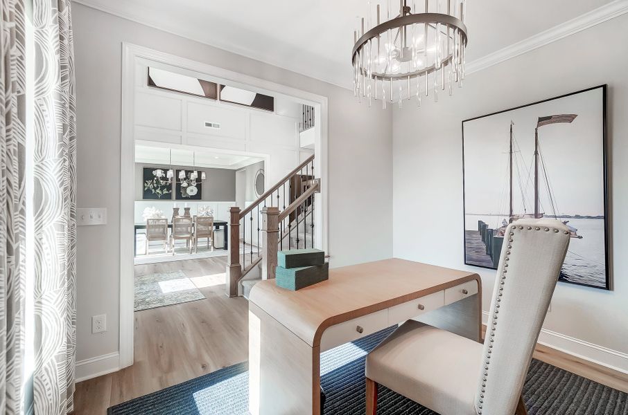 Representative furnished interior of a home built from the Lexington II by Caruso Homes in Rolling Meadows, Mooresville (Image 43).