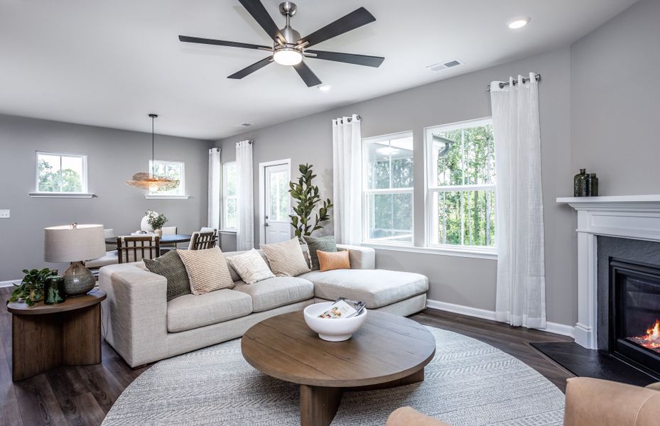 Furnished interior view inside a new home in Providence Oaks, Fuquay Varina (Image 4). Furnished interior view inside a new home in Providence Oaks, Fuquay Varina (Image 4).