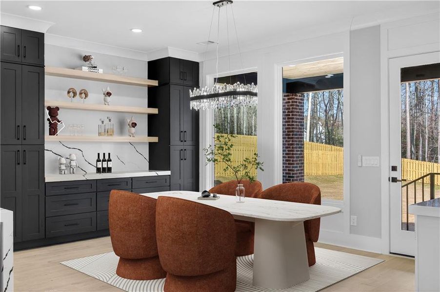 Furnished interior view inside a new home in , Buford (Image 8).