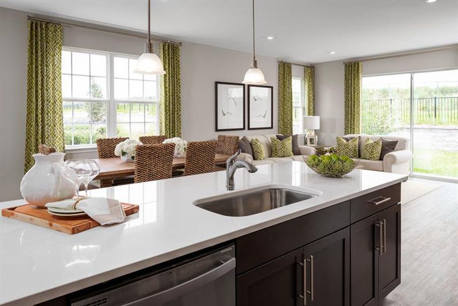 Representative furnished interior of a home built from the Biscayne by Ryan Homes in Cedar Landings Townhomes, Leesburg (Image 2). Representative furnished interior of a home built from the Biscayne by Ryan Homes in Cedar Landings Townhomes, Leesburg (Image 2).
