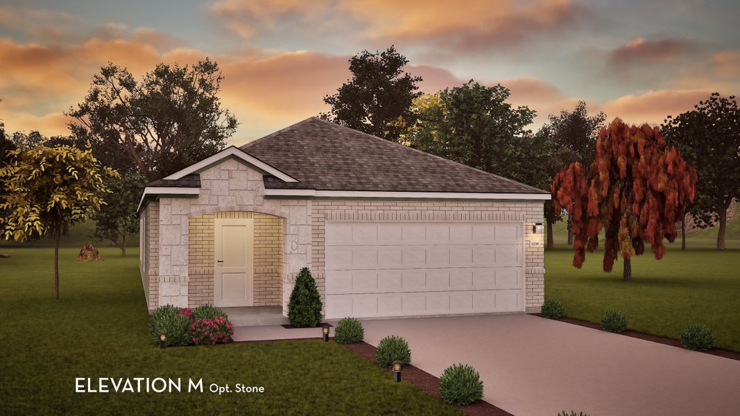 Representative exterior photo of a completed home built from the Pecan by CastleRock Communities in Colony at Pinehurst, Pinehurst, TX (Image 19).