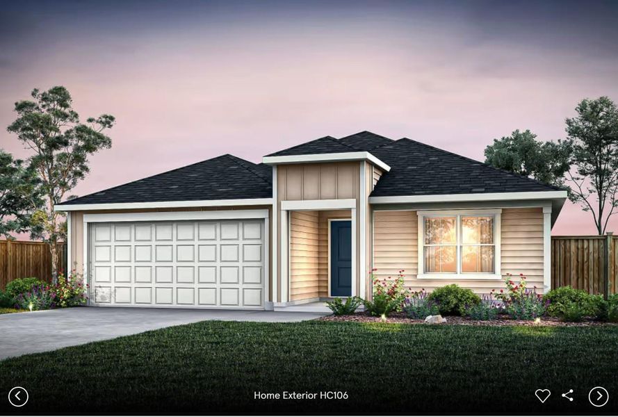 Front exterior- Centex - Eastgate Elevation HC106 rendering