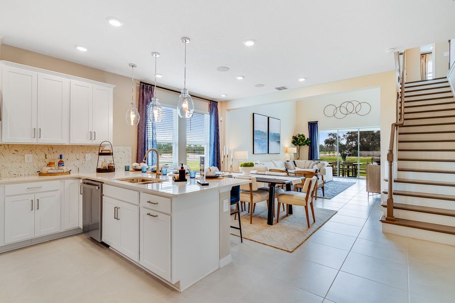 Furnished interior view inside a new home in Center Lake Ranch Community Group Page, St. Cloud (Image 15).