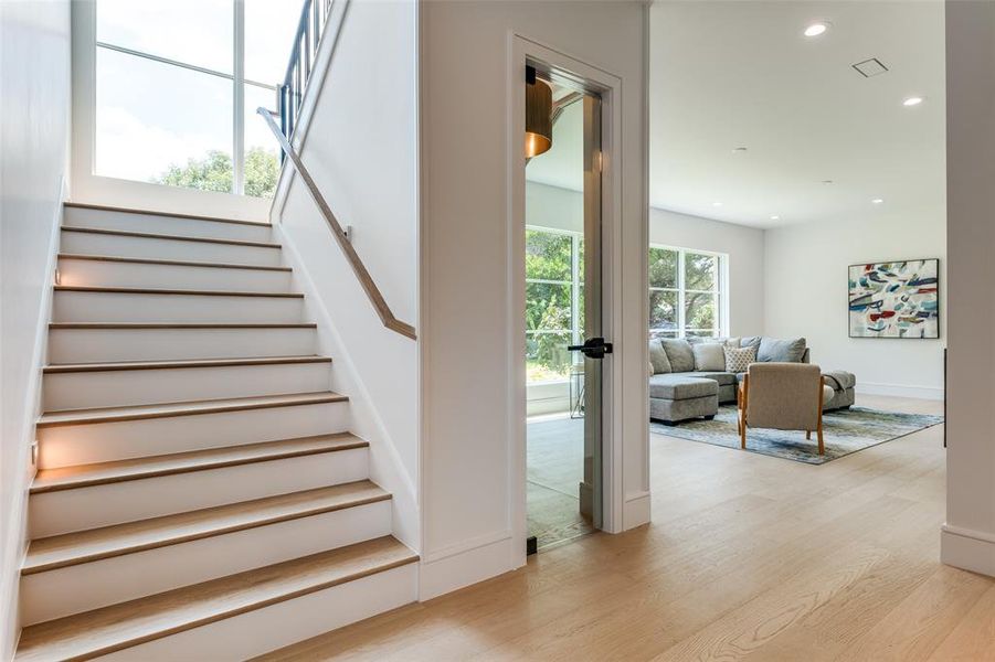 Furnished interior view inside a new home in , Dallas (Image 35).