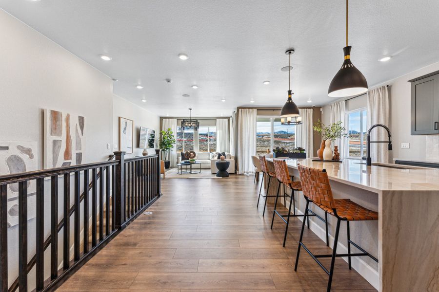 Furnished interior view inside a new home in Trailstone, Arvada (Image 9).