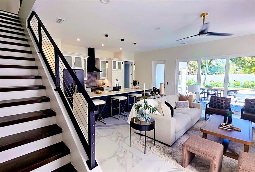 Furnished interior view inside a new home in , Sarasota (Image 16).