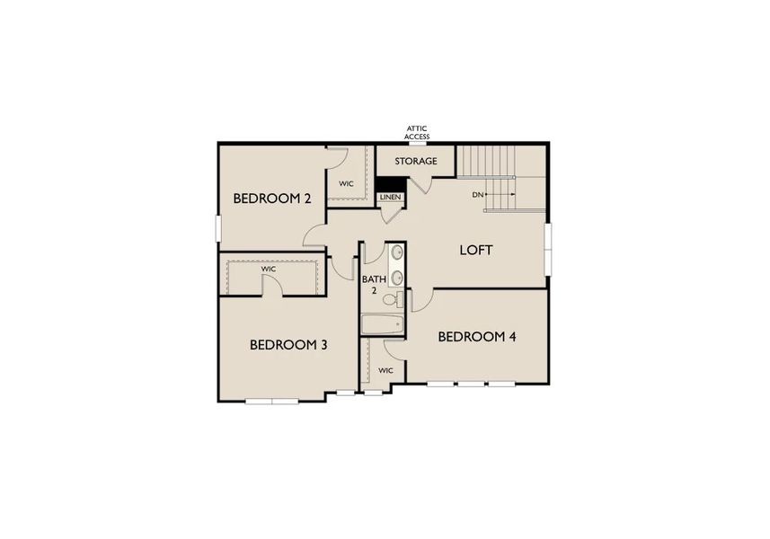 2D floor plan layout of this home in Willow Landing, Mount Juliet, TN (Image 4).