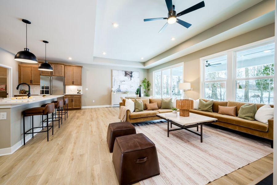 Representative furnished interior of a home built from the Morgan by Fischer Homes in Easton Park, Dallas (Image 13).